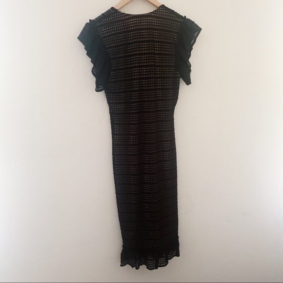 MAX STUDIO | NWT Lace Sheath Flutter Sleeve Midi Dress - Picture 16 of 17
